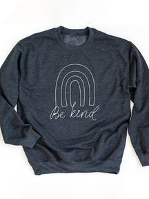Rainbow Be Kind Suicide Prevention Mental Print Casual Sweatshirt