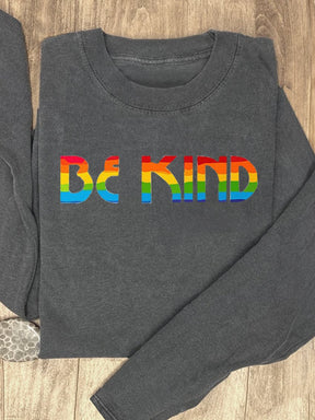 Be Kind Rainbow Suicide Prevention Mental Print Casual Sweatshirt