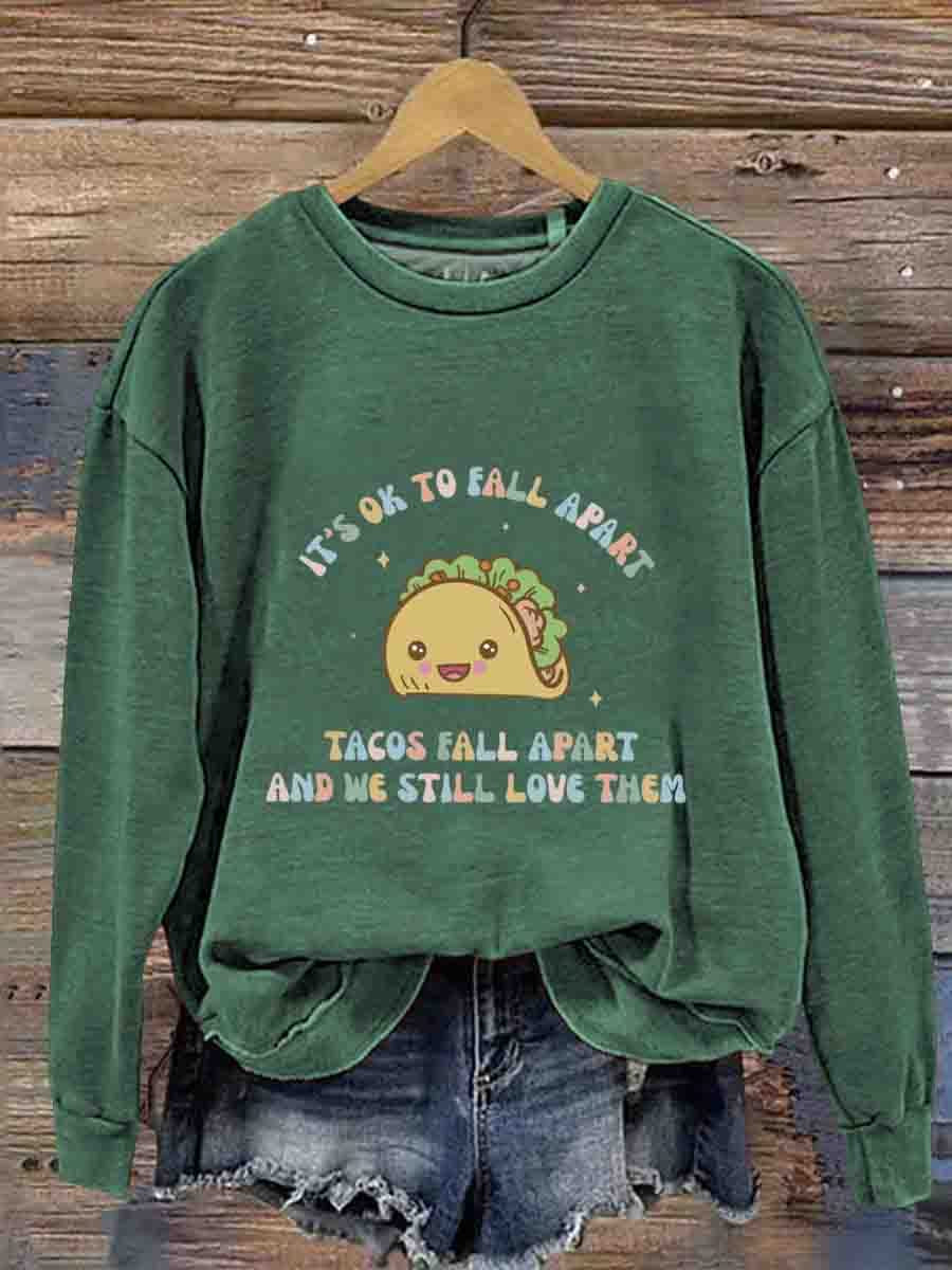 Mental Health Inspirational Fun Mental Health Crew Neck Casual Printed Sweatshirt