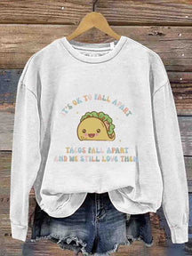 Mental Health Inspirational Fun Mental Health Crew Neck Casual Printed Sweatshirt