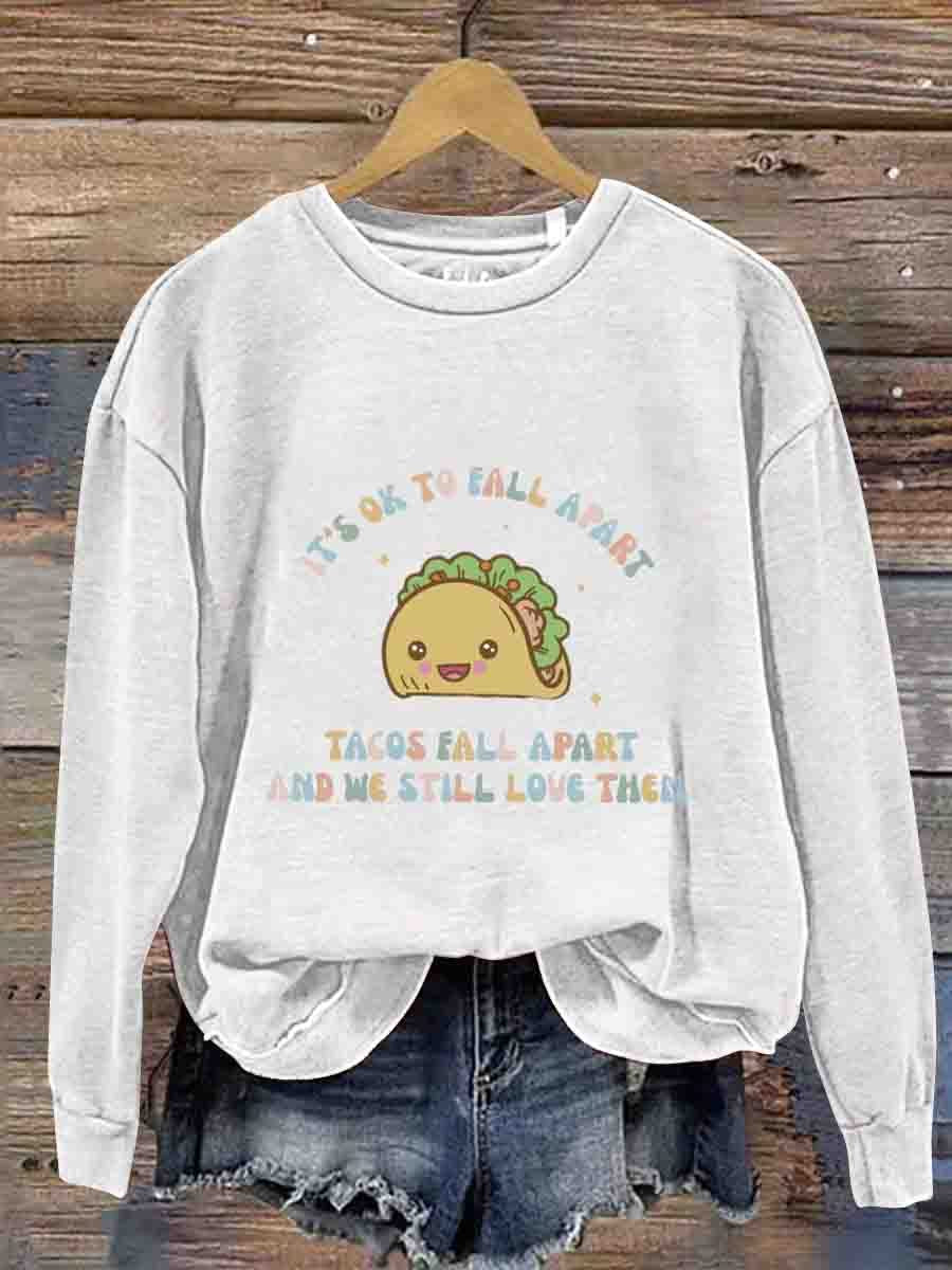Mental Health Inspirational Fun Mental Health Crew Neck Casual Printed Sweatshirt