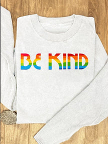 Be Kind Rainbow Suicide Prevention Mental Print Casual Sweatshirt