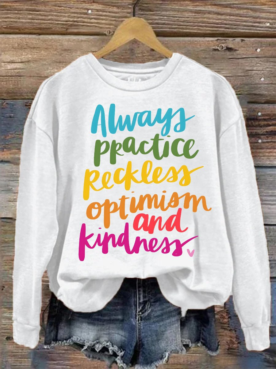 Women's Be Kind Print Casual  Sweatshirt